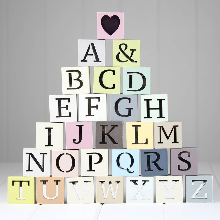 Alphabet Mirror Decor Letter Wood Block