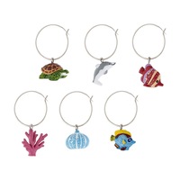 Australiana Great Barrier Reef GBR Wine Charm Set of 6