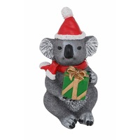 Australiana Koala with Christmas Present Figure 13cm