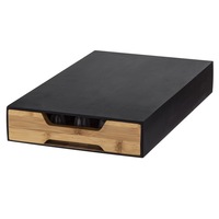 Leaf & Bean Bamboo Coffee Machine Board with Capsule Drawer