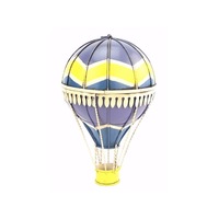 Vintage Diecast Metal Small Hot Air Balloon - Purple