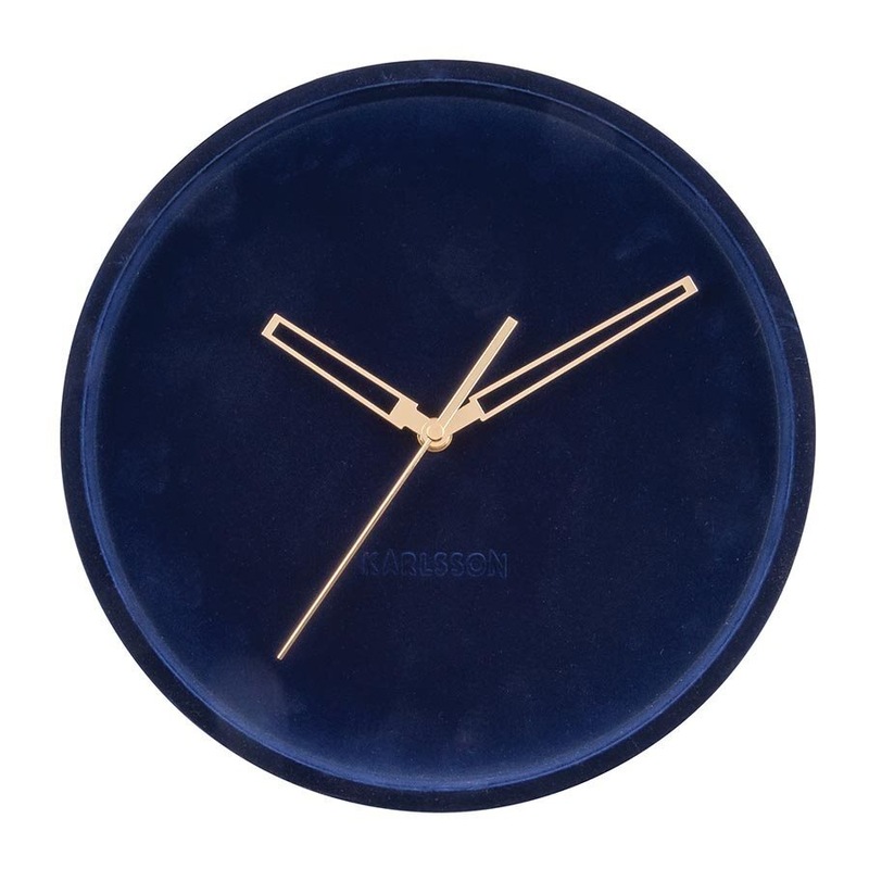 Buy Karlsson Lush Velvet Dark Blue Wall Clock MyDeal