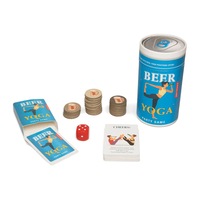 Kikkerland Funny Beer Yoga Poses & Flows Game Set