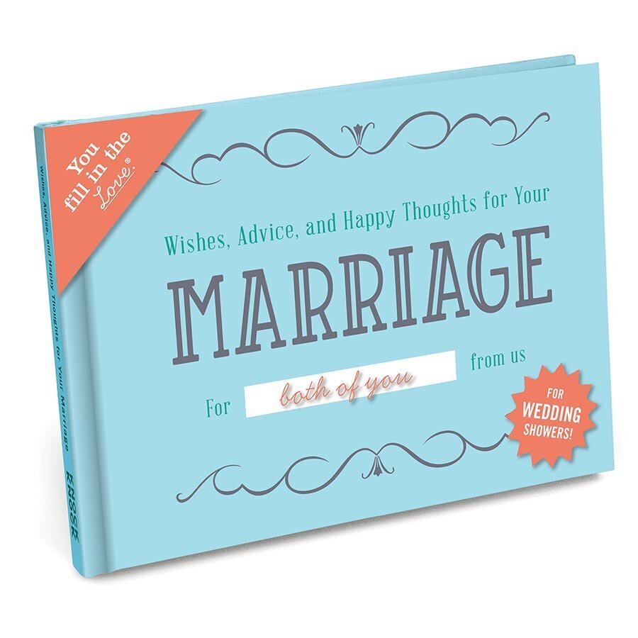 Wishes, Advice, and Happy Thoughts for Your Marriage Wedding Shower Fill in the Love Book