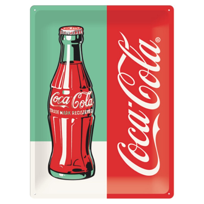 buy-nostalgic-art-coke-bottle-pop-art-a3-embossed-metal-sign-mydeal