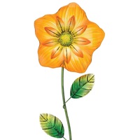 Regal Garden Decor Fiesta Flower Stake Yellow