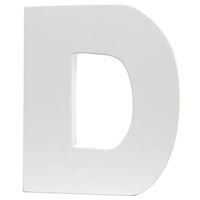 Splosh Wooden Large White Letter D