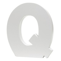 Splosh Wooden Large White Letter Q