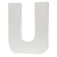 Splosh Wooden Large White Letter U