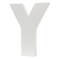Splosh Wooden Large White Letter Y