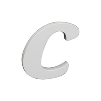 Splosh Wooden Small White Letter C