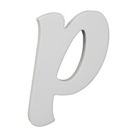 Splosh Wooden Small White Letter P