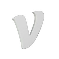 Splosh Wooden Small White Letter V