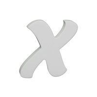 Splosh Wooden Small White Letter X