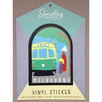 Sunday Paper Vinyl Bumper Sticker - Melbourne