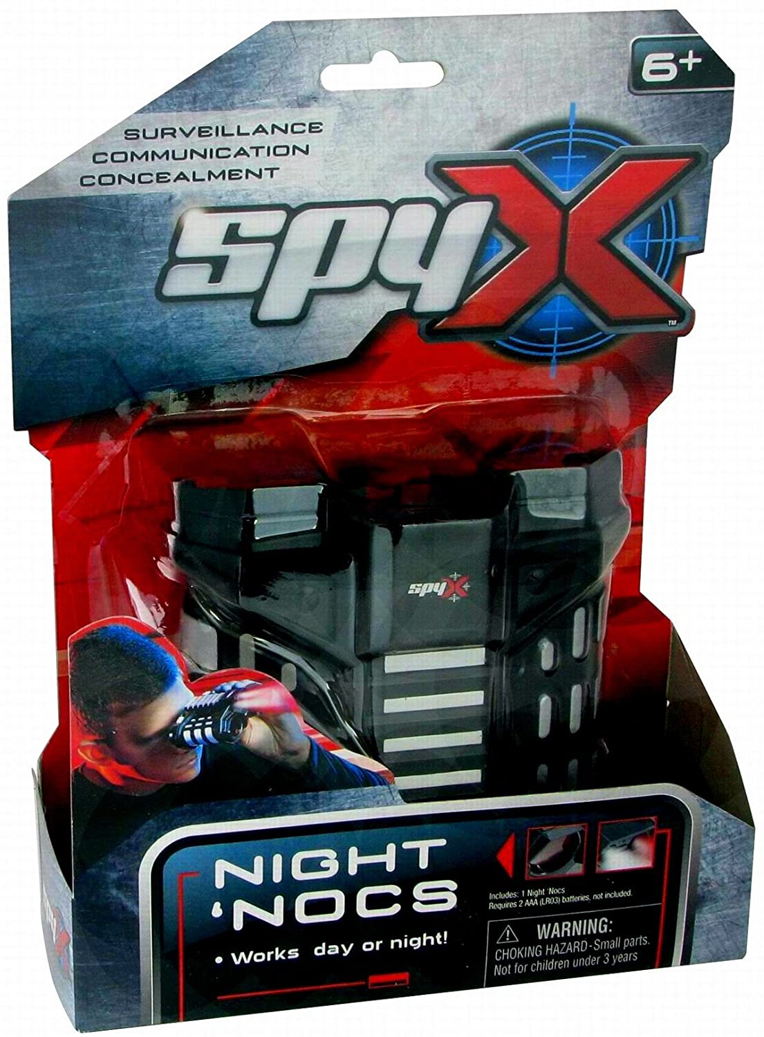 SpyX / Night Nocs - Binocular Spy Toy with White or Red Light to See in The Dark.