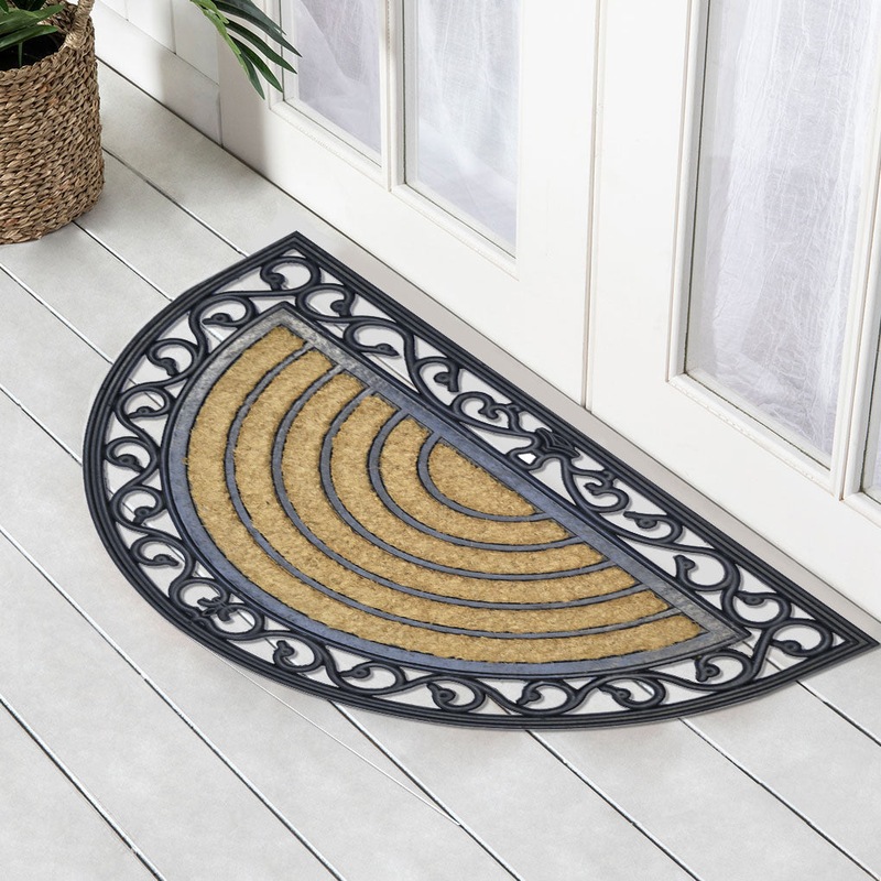 Buy Protractor Large Rubber & Coir Doormat, 75x120cm MyDeal