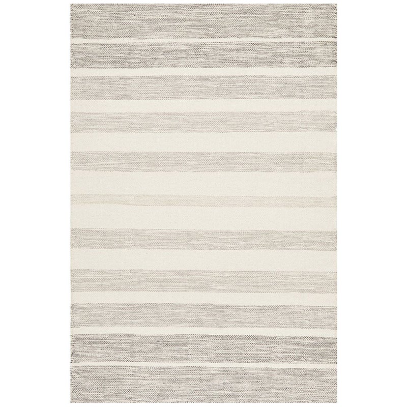 Buy Sadri Grey Gradient Stripe Flatwoven Contemporary Rug - MyDeal