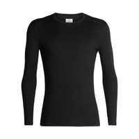Men's 200 100% Merino Wool Long Sleeve Crew (Black, S) Ozwear Ugg