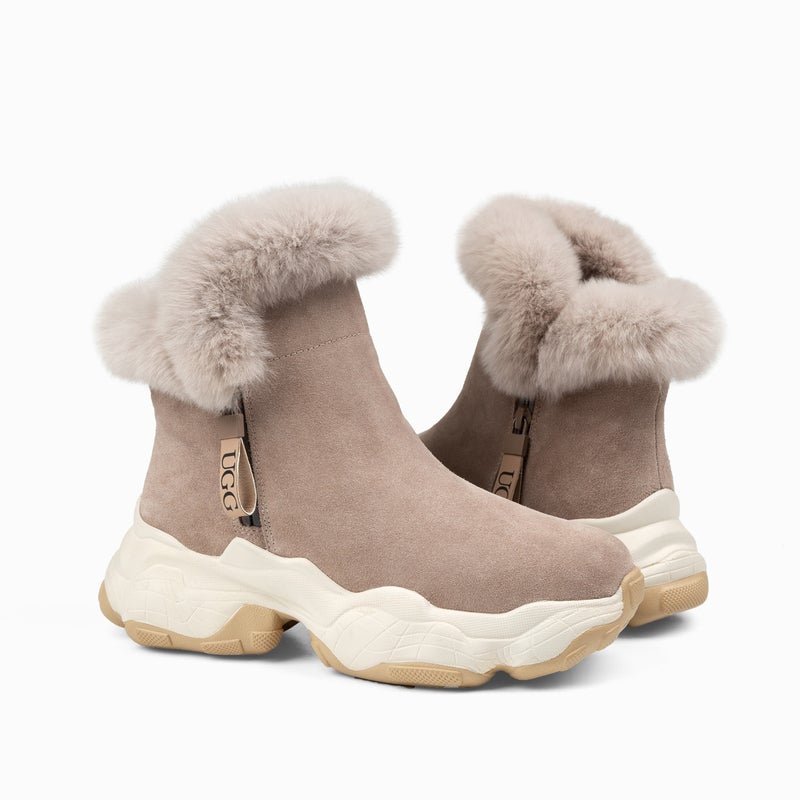 Buy OZWEAR UGG BELINDA ANKLE FUR SNEAKER - MyDeal