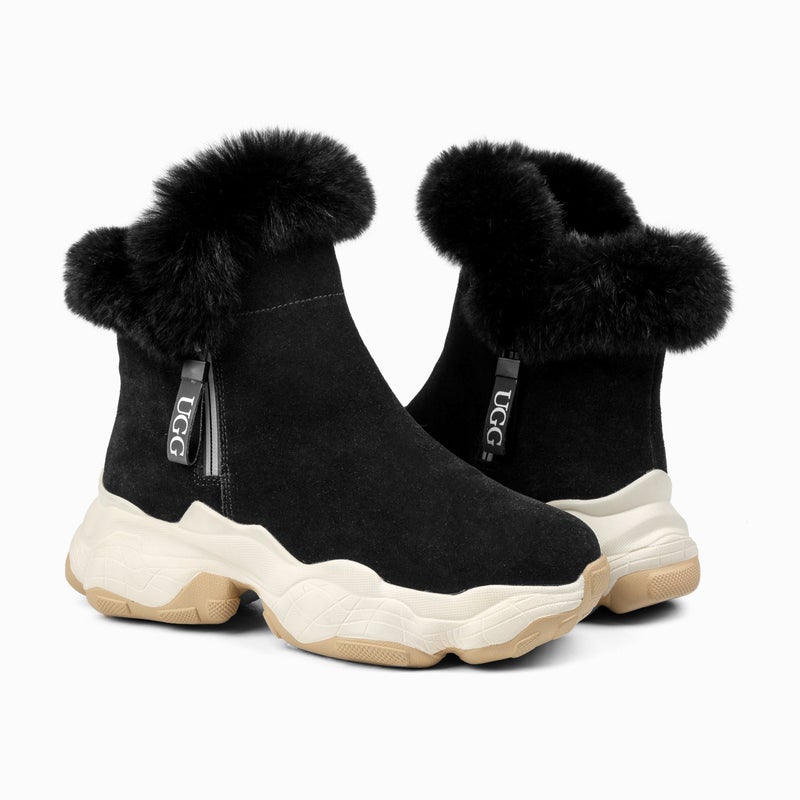 Buy OZWEAR UGG BELINDA ANKLE FUR SNEAKER - MyDeal