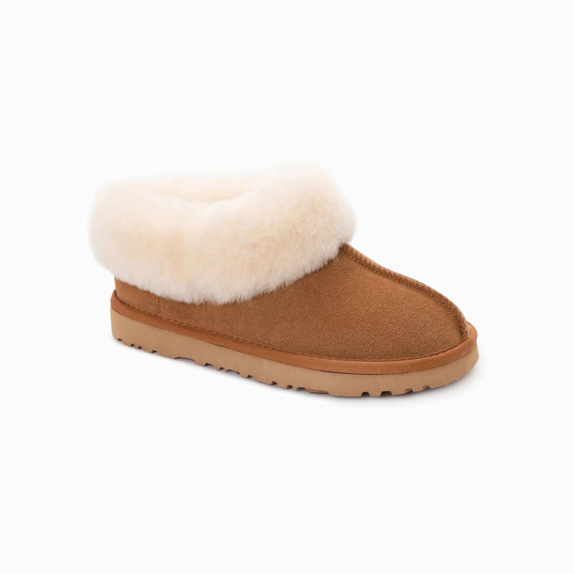 Ugg Slippers Collar Unisex Premium Sheepskin Slippers Suede Ozwear Ugg