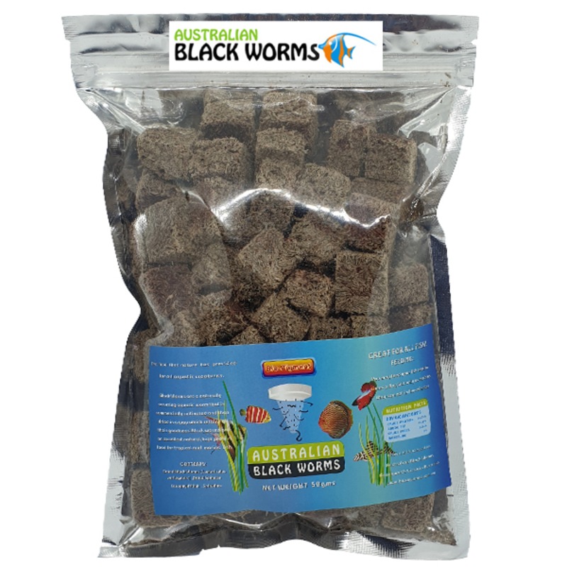 Buy Australian Black Worm Pigmented Freeze Dried 50g Cube MyDeal