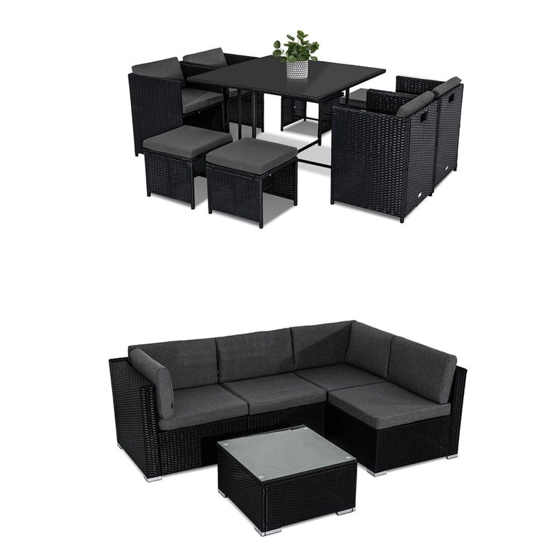 Buy Outdoor Furniture Packages Horrocks 8 Seater Dining Set + Bondi 4