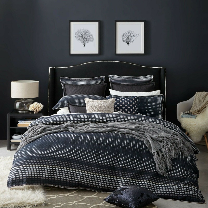 Buy Private collection Laurence Navy Duvet Doona Quilt Cover Set