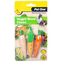 3 Pack Veggie Wood Chew Small Animal Dental Chew by Pet One