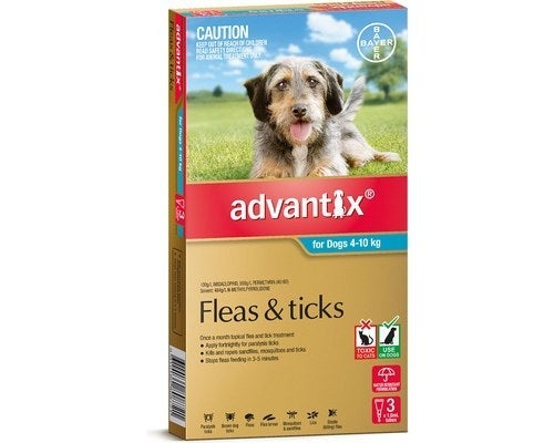 Advantix for Dogs 4-10 kgs - 3 Pack - Teal - Flea, Tick & Insect Control