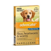 Advocate for Dogs over 25 kgs - 3 Pack - Blue - Flea & Heartworm Control
