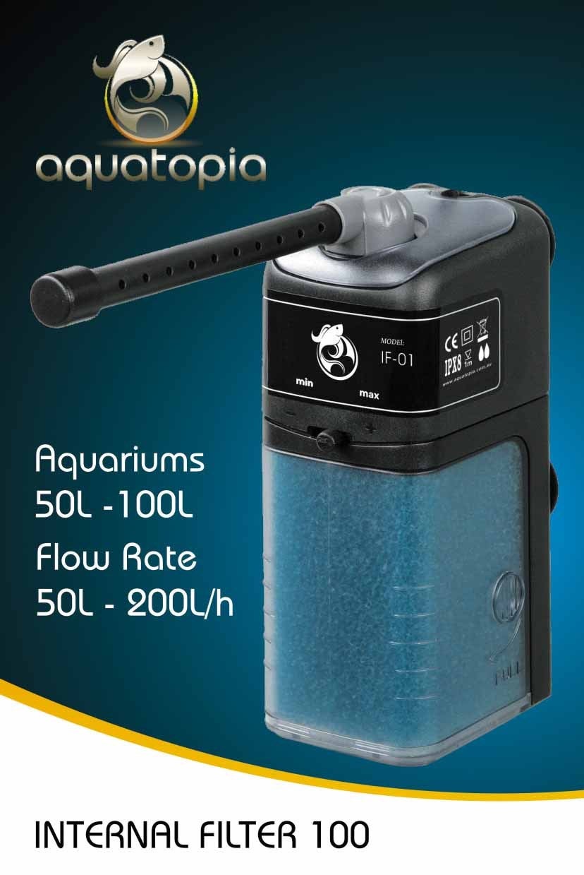 Internal Aquarium Filter 100 for Fish Tanks Up To 100L (Aquatopia)