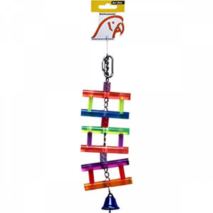 Avi One Bird Toy Acrylic Ladder with Bell