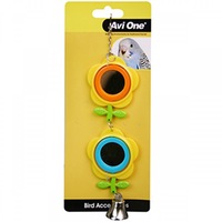 Avi One Bird Toy Double Buttercup Mirror