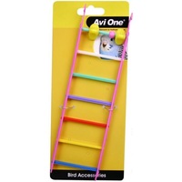 Avi One Bird Toy Multi Coloured Ladders with Geometric Beads