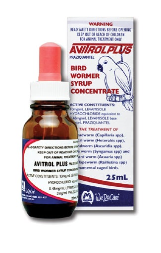 Avitrol Plus Bird Wormer Syrup - 25ml - Worming Liquid for Birds