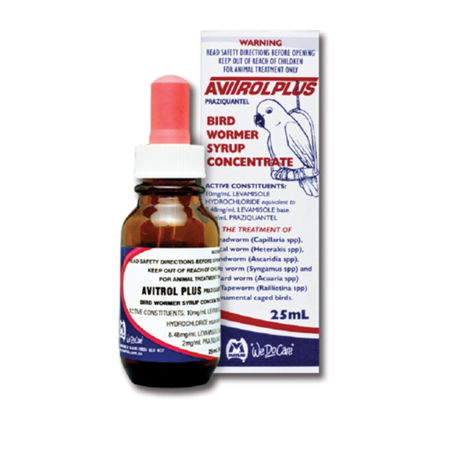 Avitrol Plus Bird Wormer Syrup - 25ml - Worming Liquid for Birds
