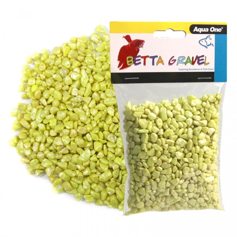 Buy Betta Fish Lime Silver Coloured Gravel 350g for Aquariums & Fish Tanks by Aqua One MyDeal
