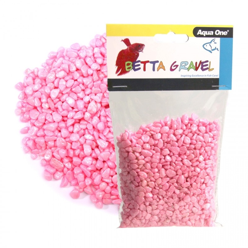 Buy Betta Fish Pink Silver Coloured Gravel 350g for Aquariums & Fish Tanks by Aqua One MyDeal