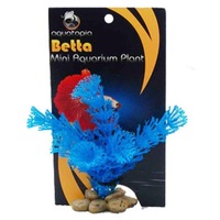 Blue Fine Leaf Betta Mini Aquarium Plant for Siamese Fighting Fish Tanks & Bowls