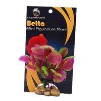 Purple & Green Betta Mini Aquarium Plant for Siamese Fighting Fish Tanks & Bowls