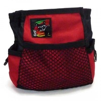 Black Dog Red Treat Tote with Belt for Dog Training & Walking