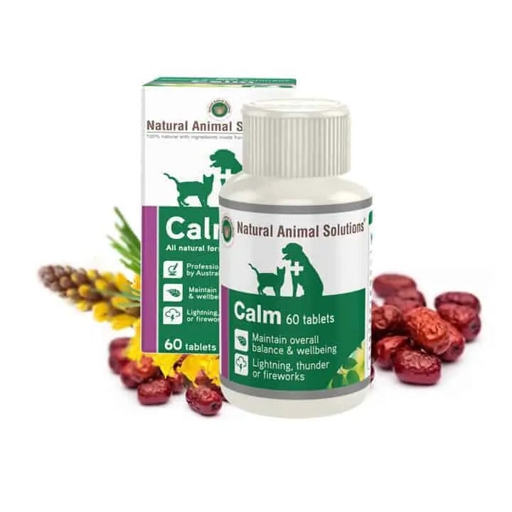 NAS Calm for Dogs & Cats 60 Tablets - Natural Animal Solutions Anxiety Tabs Pets