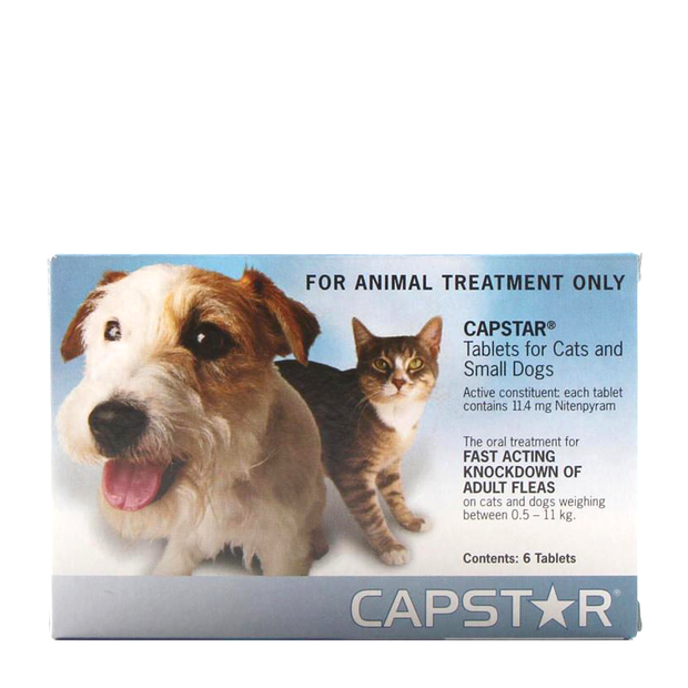 Capstar for Dogs & Cats 0.5-11 kgs - 6 Pack (1 Box) - Blue - Flea Control Tablet