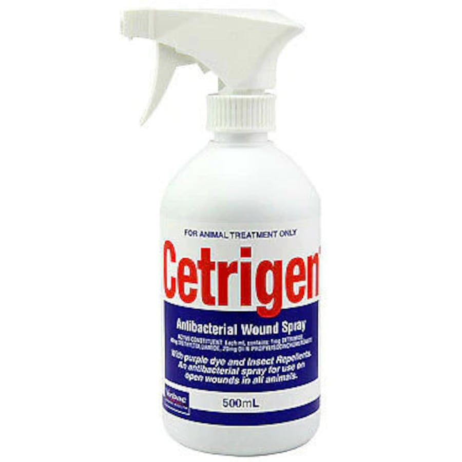 Cetrigen Antibacterial Wound Virbac Spray for All Animals (500ml)
