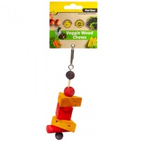 Cheese Block Veggie Wood Chew 30g Small Animal Dental Chew by Pet One