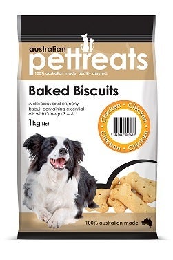 Chicken Biscuit Bones Dog Treats (1kg) Australian Pet Treats