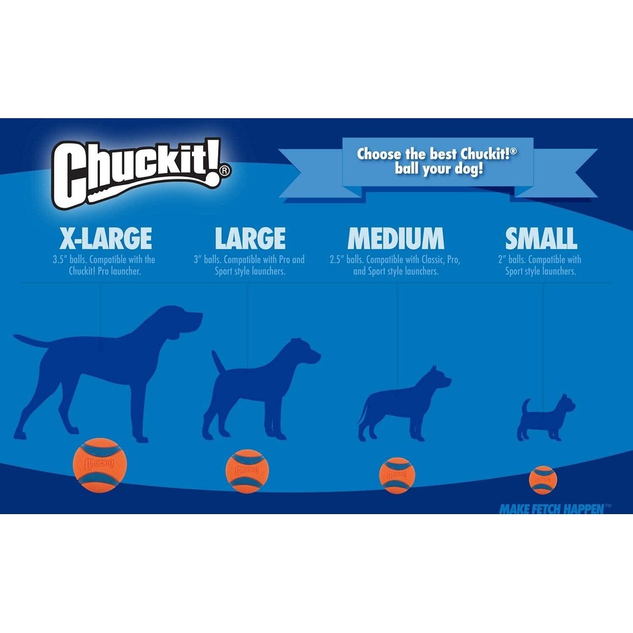 Ultra Medium Chuck It Dog & Puppy Ball 2 Pack - 6cm (ChuckIt)
