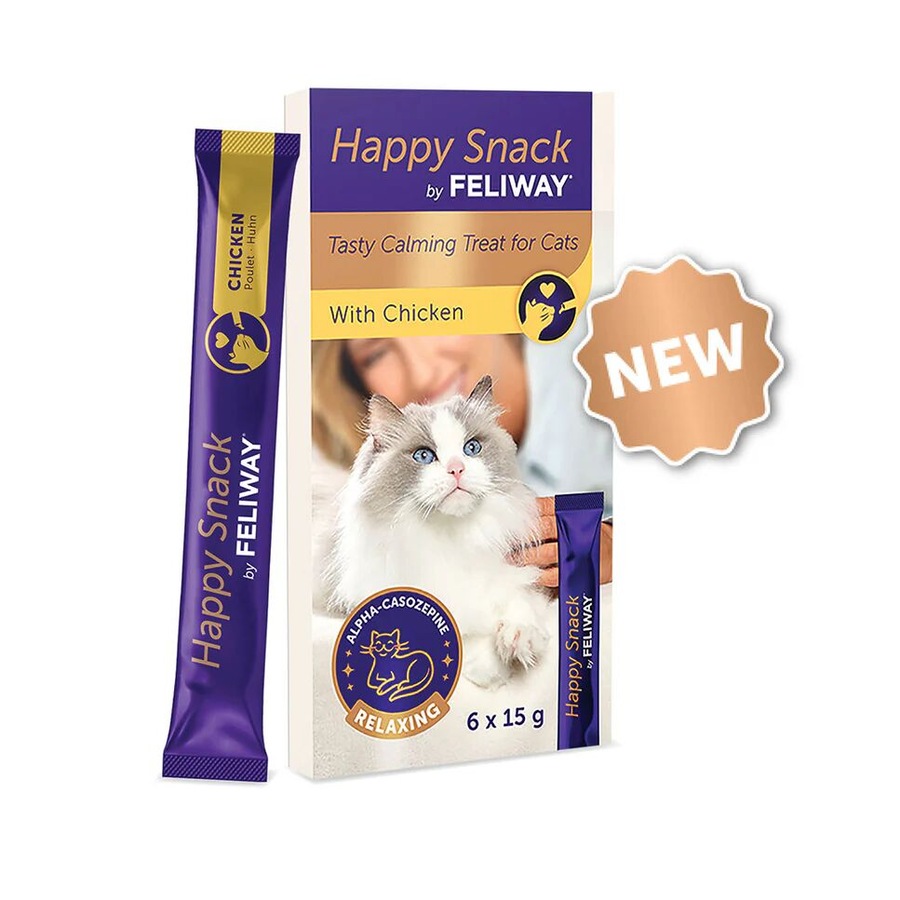 Feliway 15g x 6 Happy Snack Cat Calming Treats for Felines